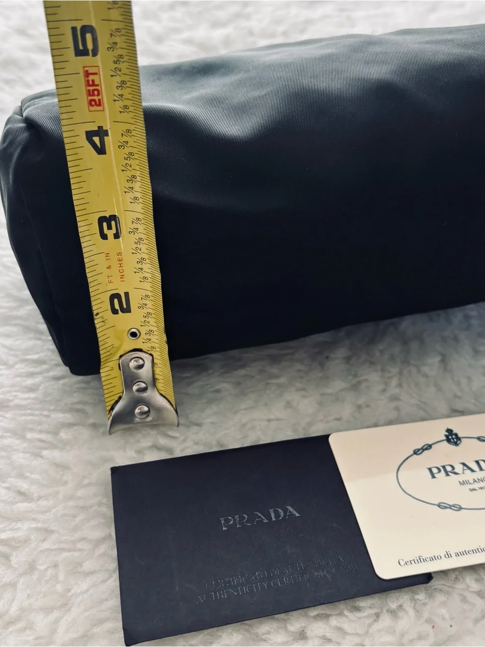 Prada Black Nylon Unisex Toiletries/Cosmetic/Novelty Pouch Bag with Auth card